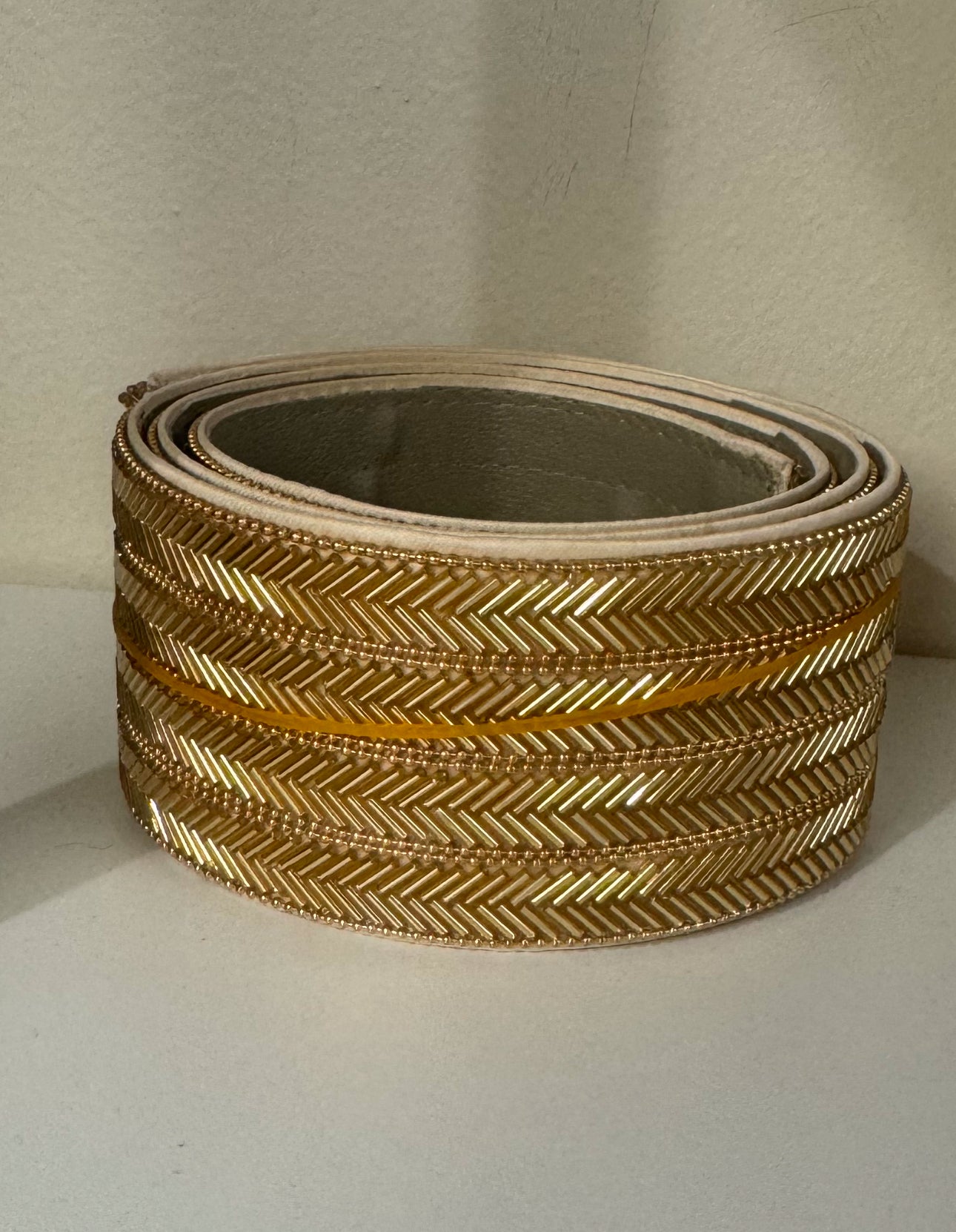 Gold beaded belt