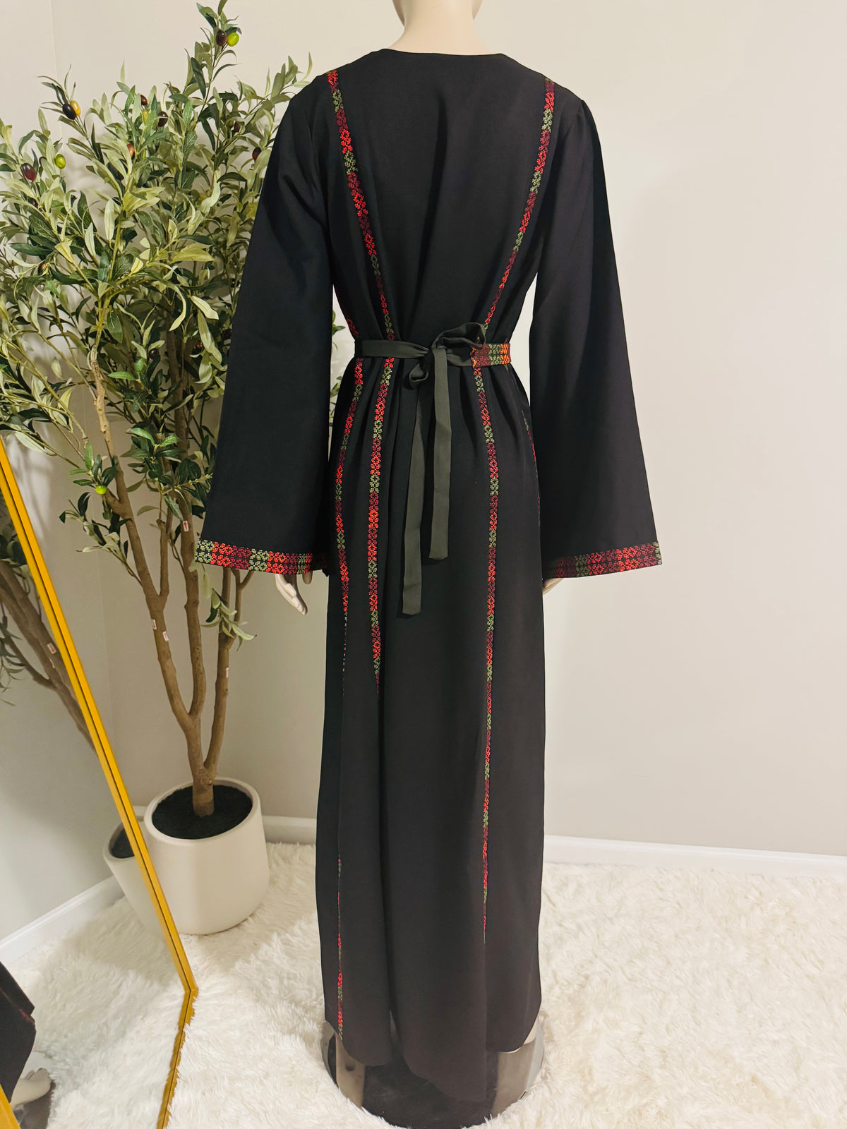 Black Women’s Dress with Embroidery