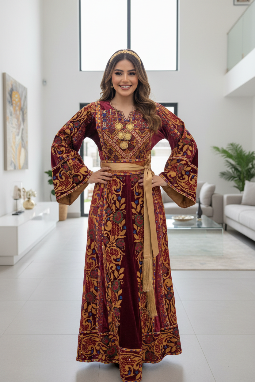 Burgundy silk velvet