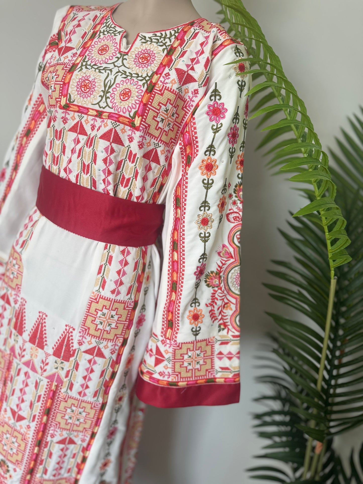 White and red thobe