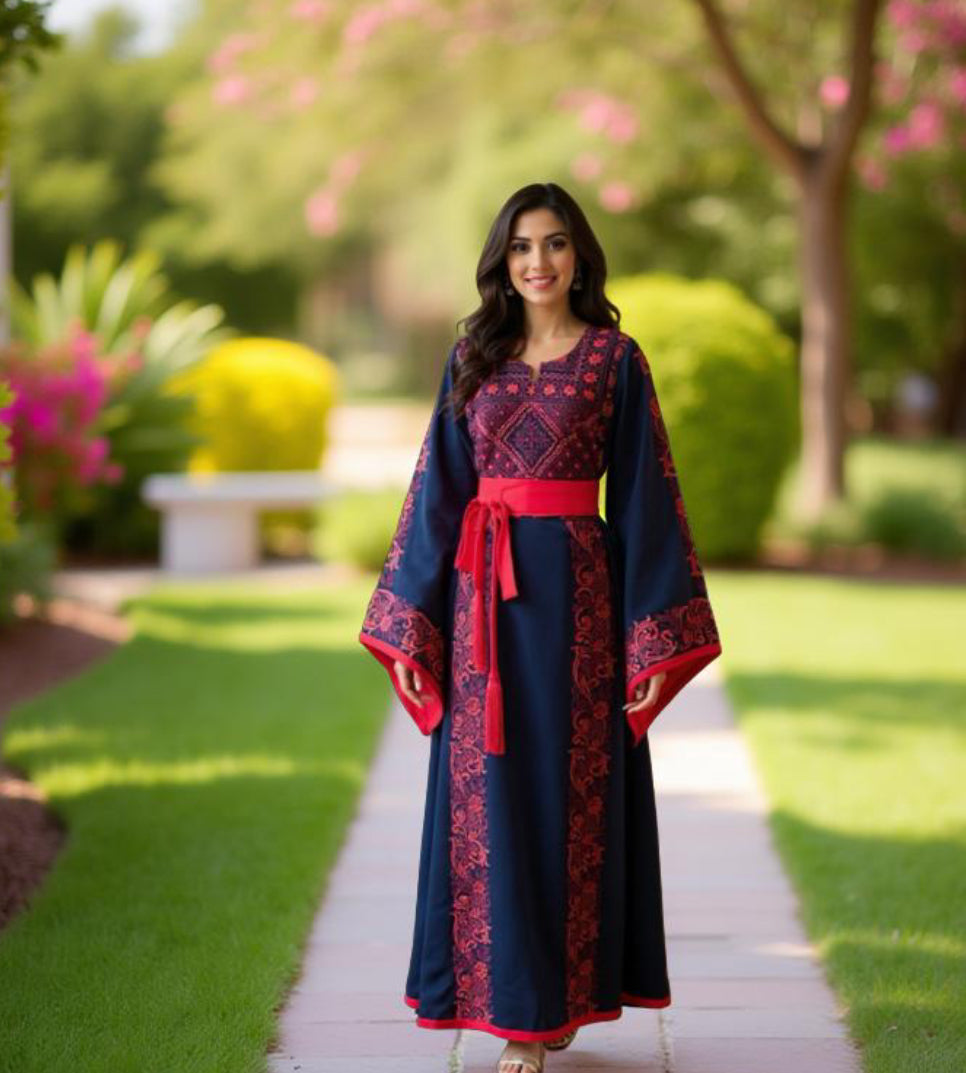 Elegant navy blue thobe