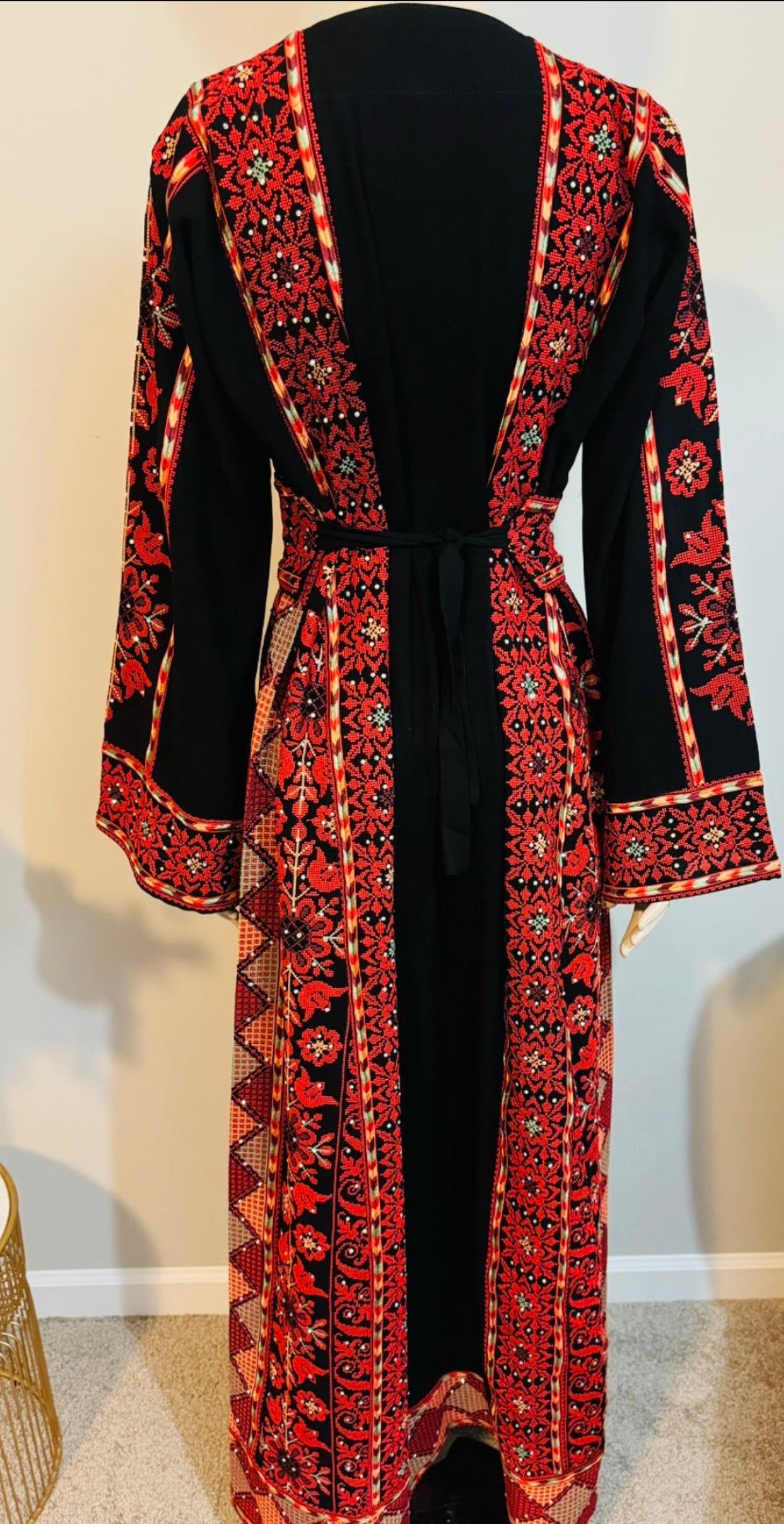 Black thobe with beautiful colors