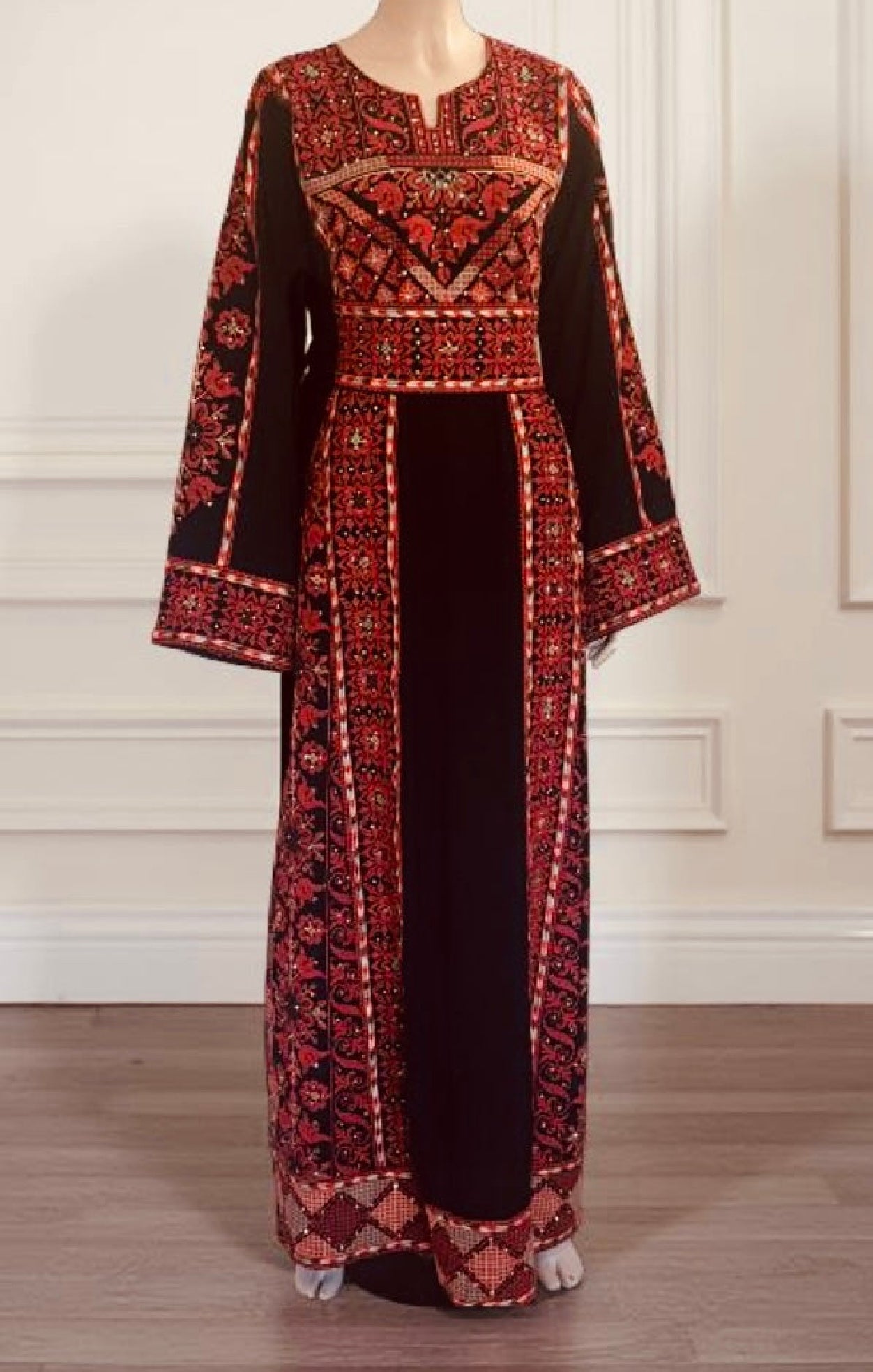 Black thobe with beautiful colors