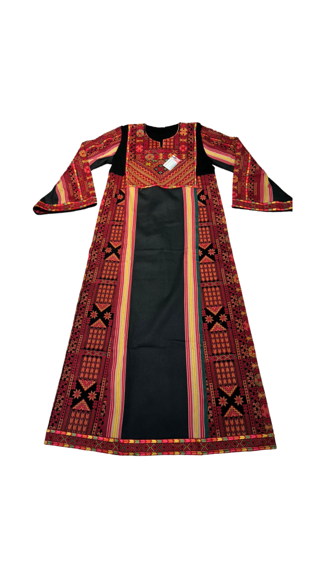 Black and red fabric majdalwee thobe