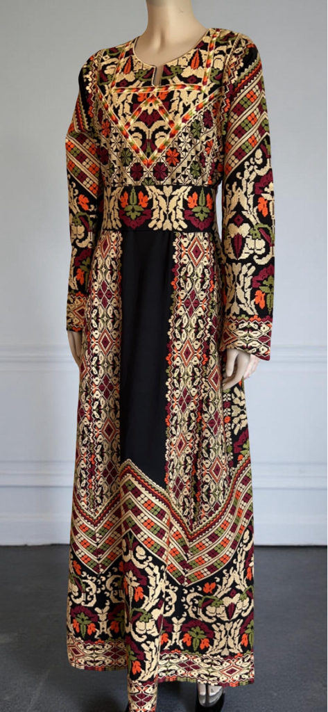 Black thobe with beautiful embroidery