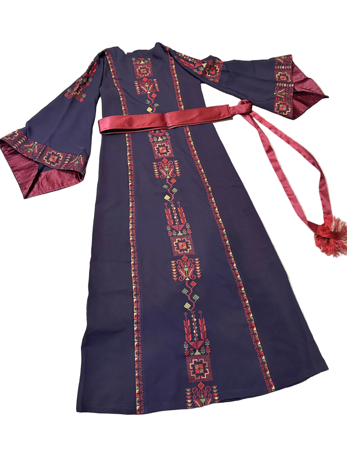 Dark Purple Embroidered Dress