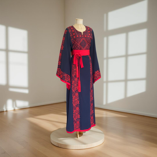 Elegant navy blue thobe