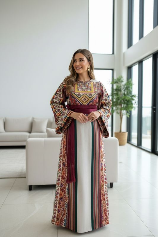 Beige Majdalwee thobe