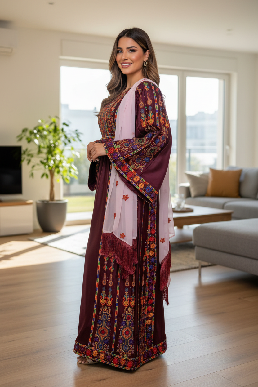 Burgundy silk velvet