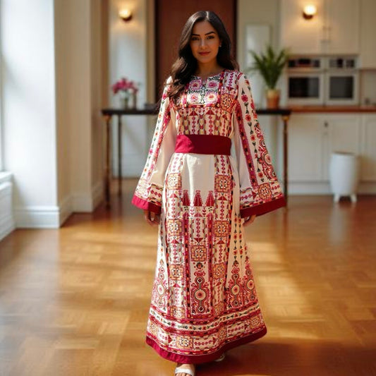 White and red thobe