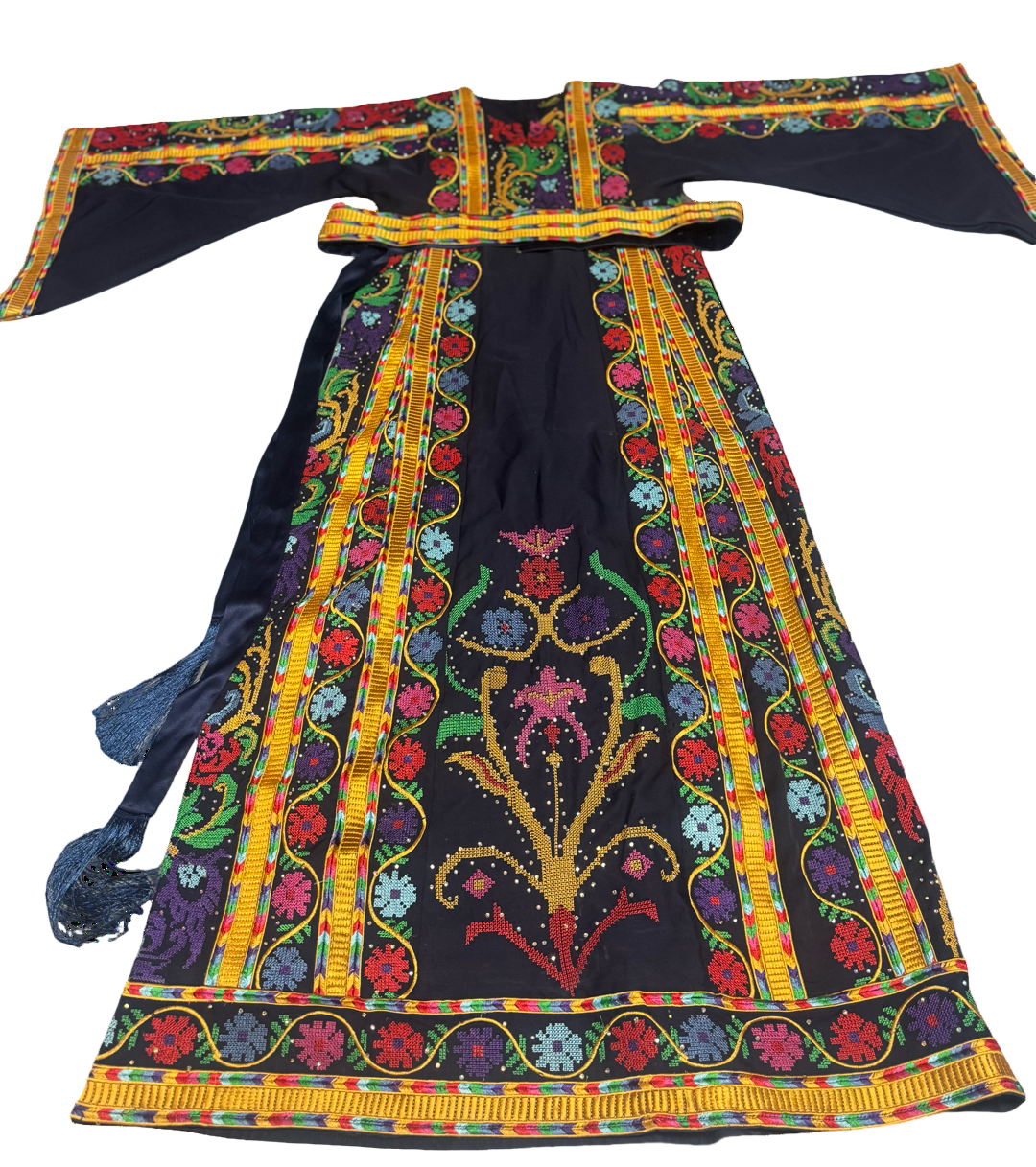 Navy blue fabric thobe