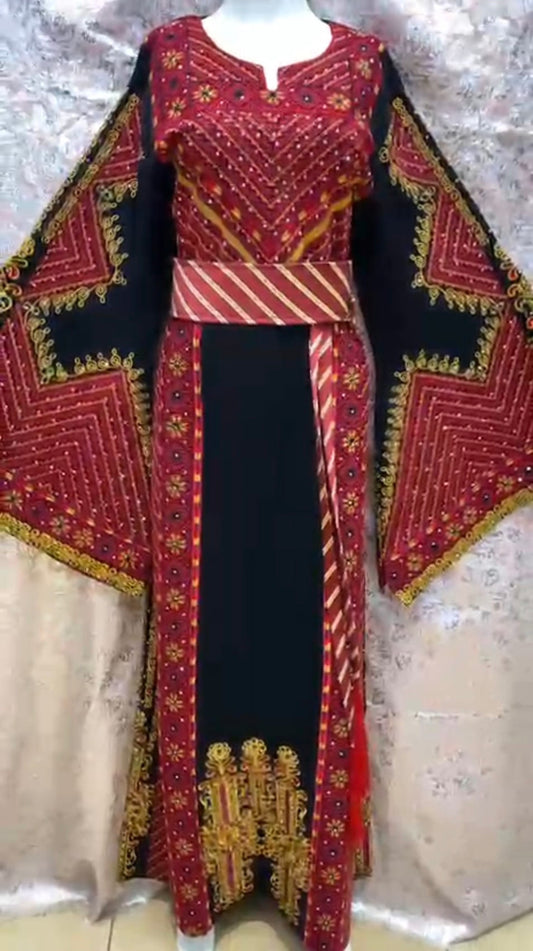 Black and Red Thobe with kassab