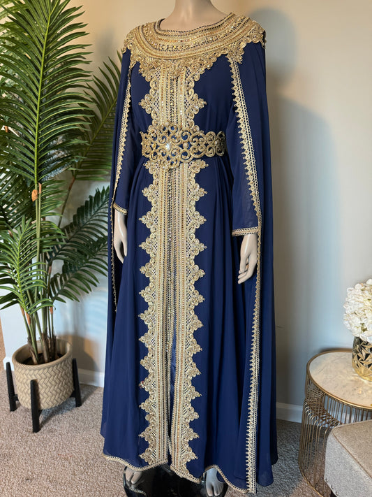 Navy blue caftan/ dress/ Abaya