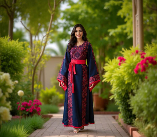 Elegant navy blue thobe