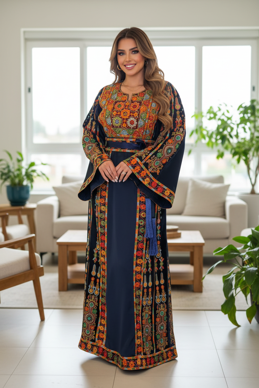 Navy blue silk velvet