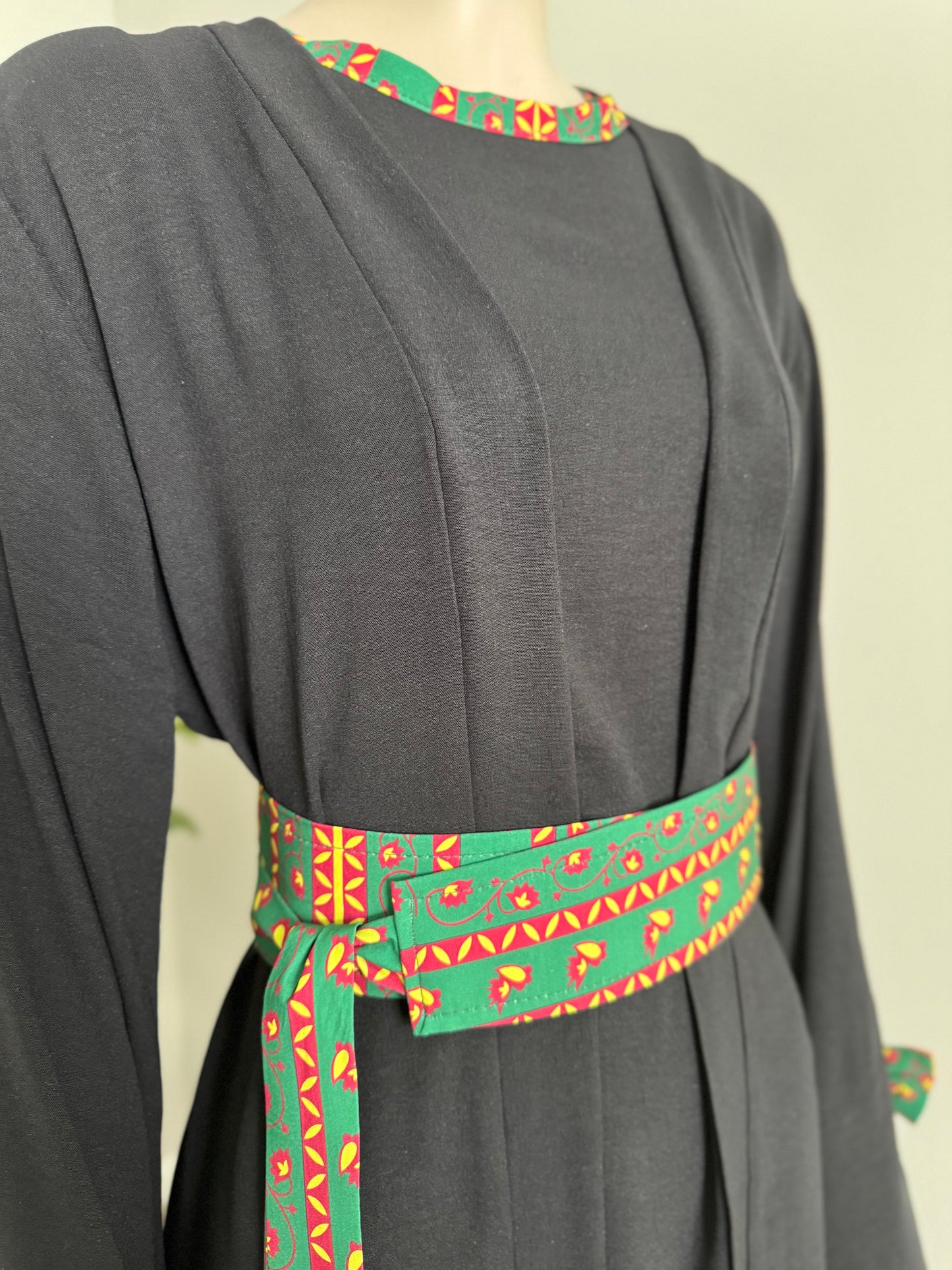 Two-piece abaya with belt
