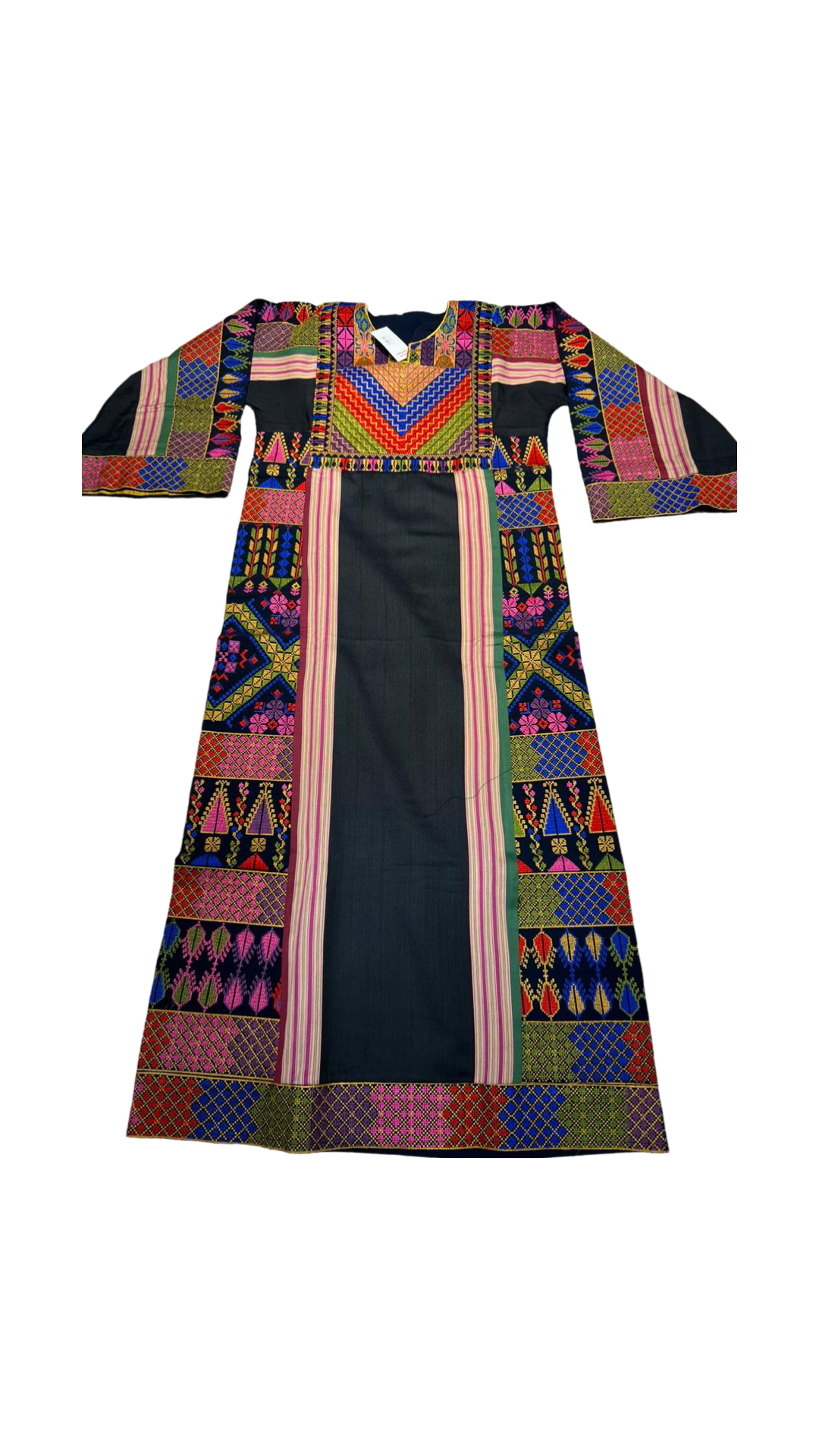 Black thobe with Multicolor embroidery