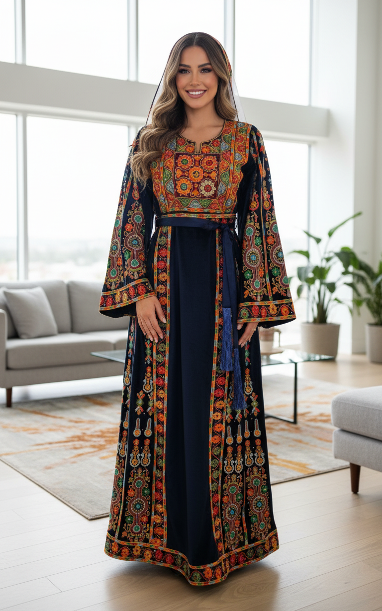 Navy- blue Silke velvet