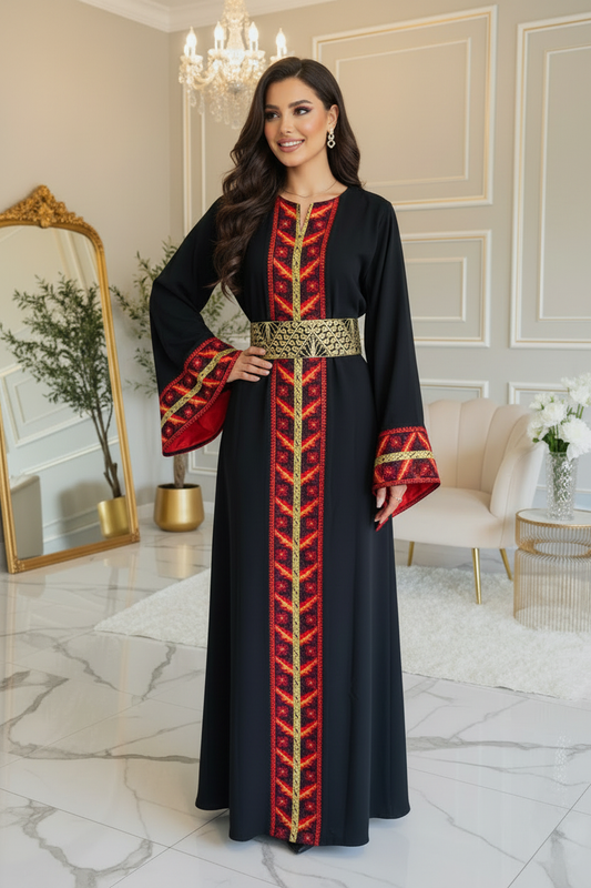 عارضة - يد على الخصر تفتح الكمّام وتبين البطانة