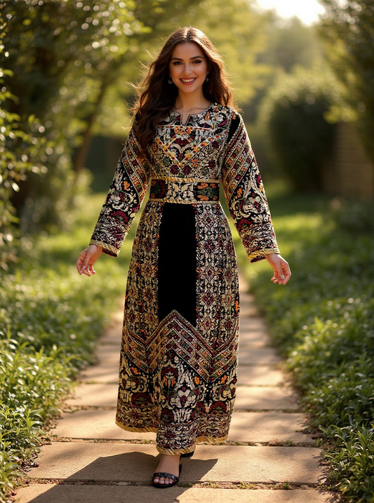 Ready- made thobe with matching belt and scarf