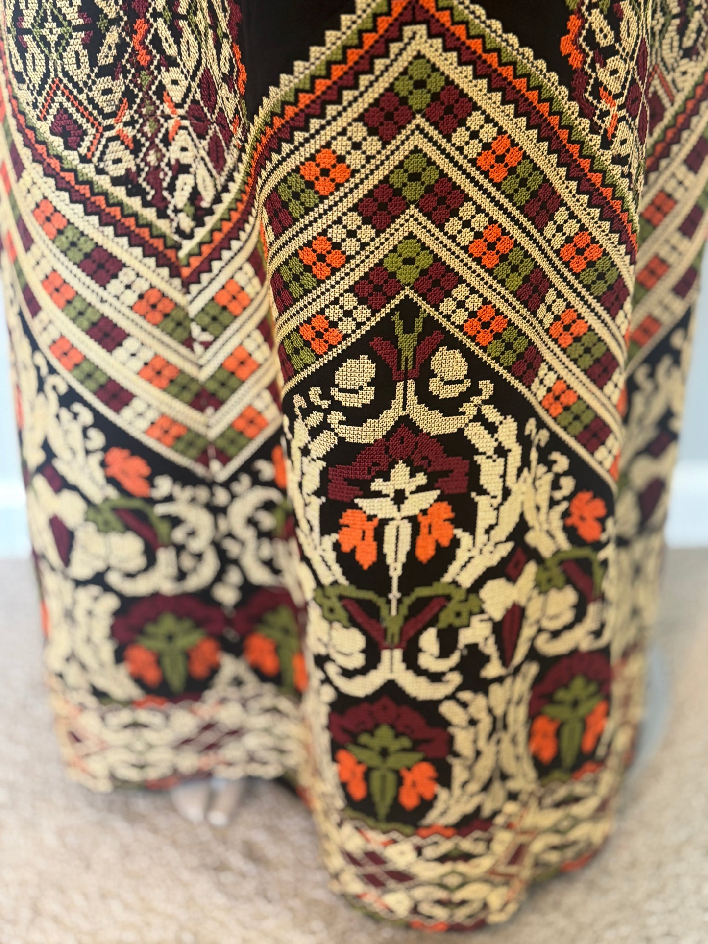 Black thobe with beautiful embroidery