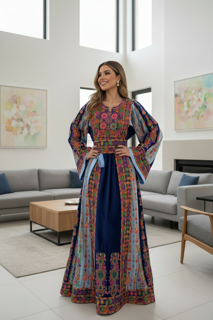 Navy blue silk velvet