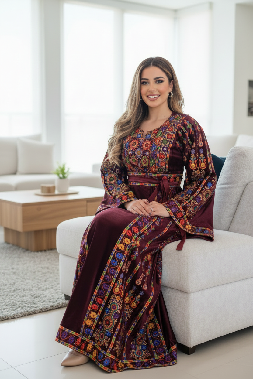 Burgundy silk velvet