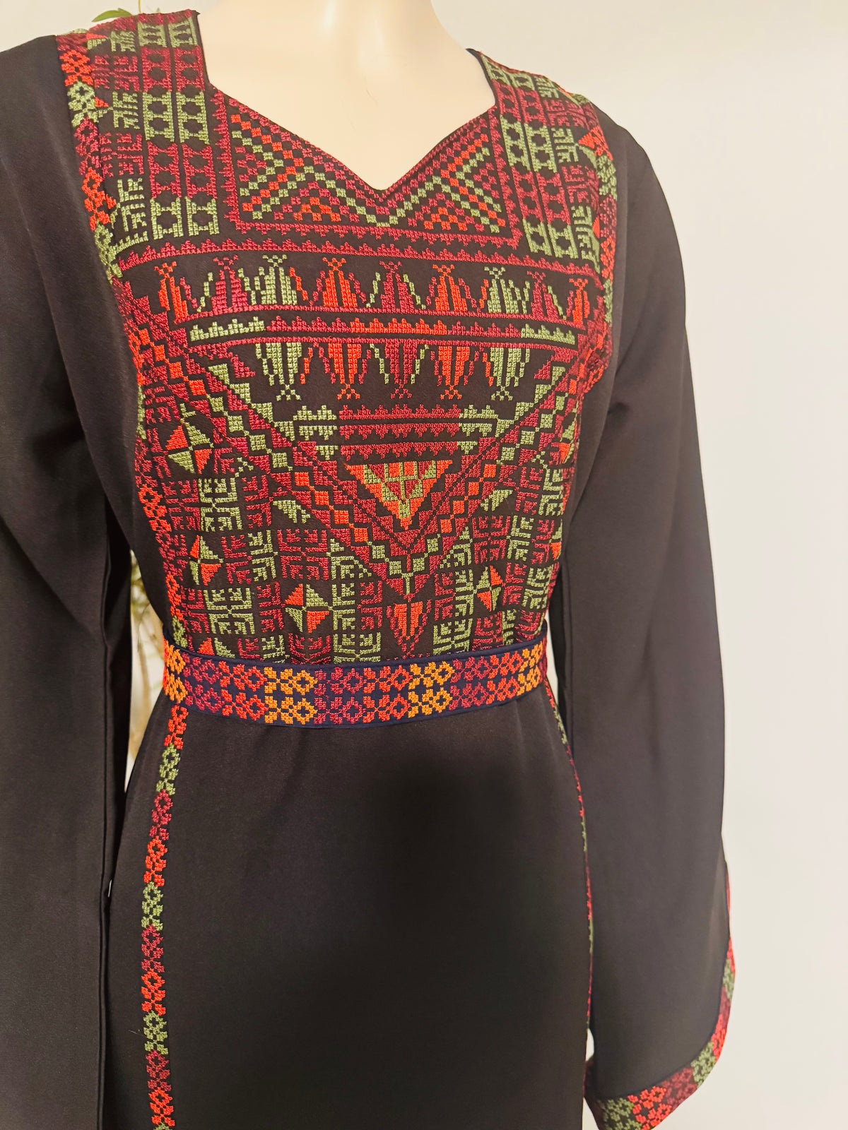 Black Women’s Dress with Embroidery