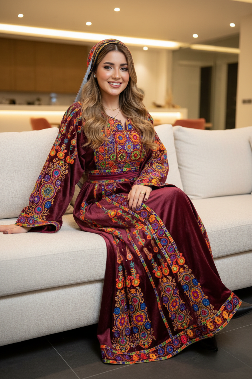 Burgundy silk velvet