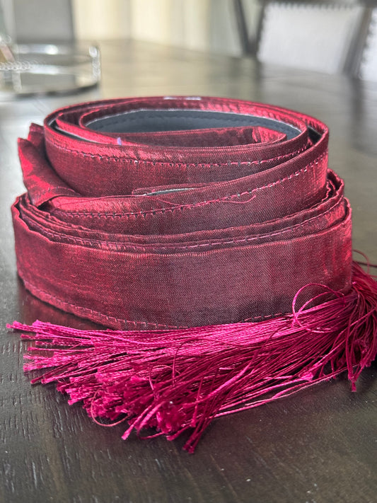 Burgundy belt