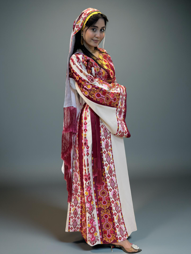 White and red thobe