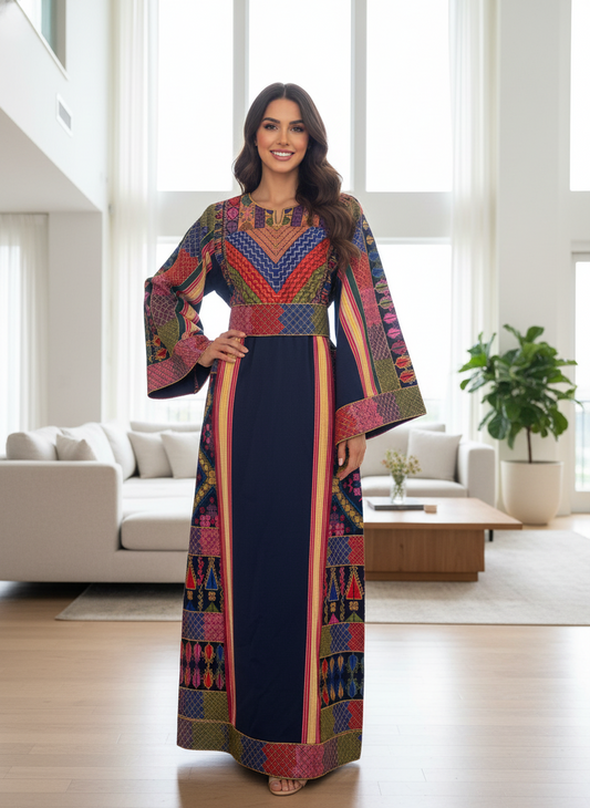 Navy blue Majdalwee thobe