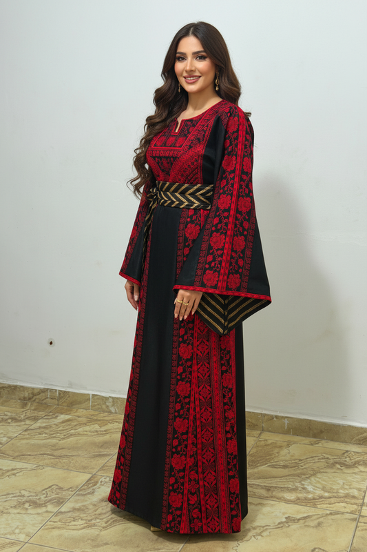 Black and red thobe