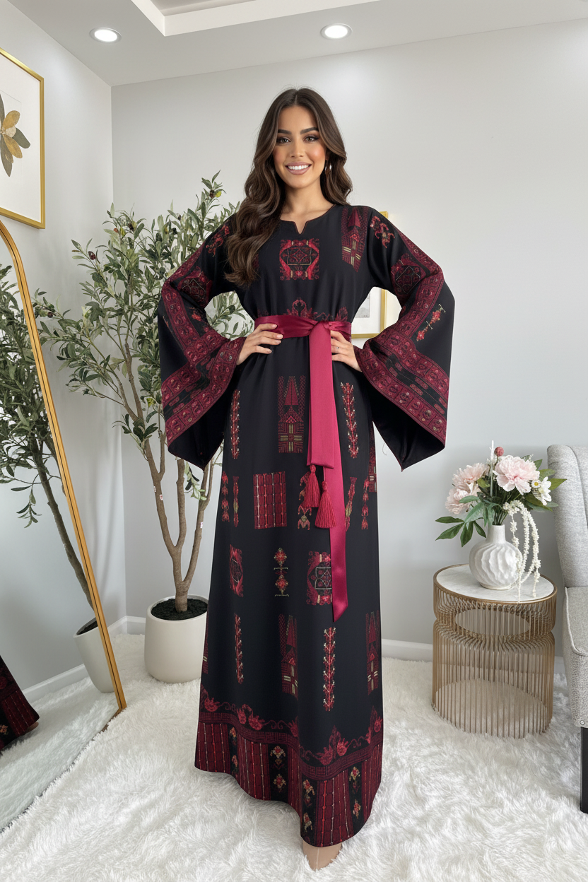 Black/Burgundy Dress - Crystal Clear