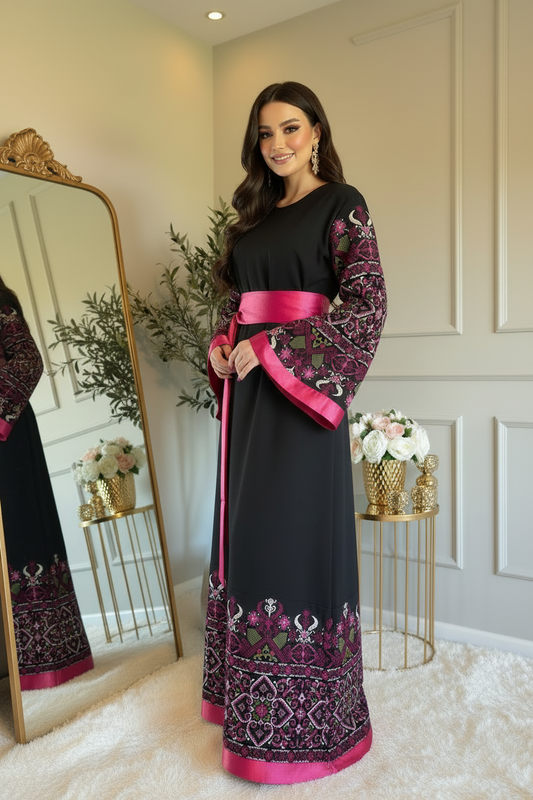 Black & Fuchsia — Soft Warm Smile