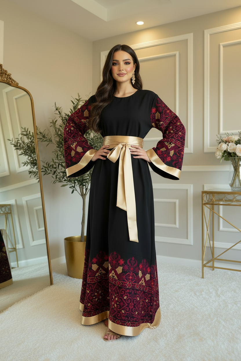 Black Red Gold — Embroidery Dominant Sleeves