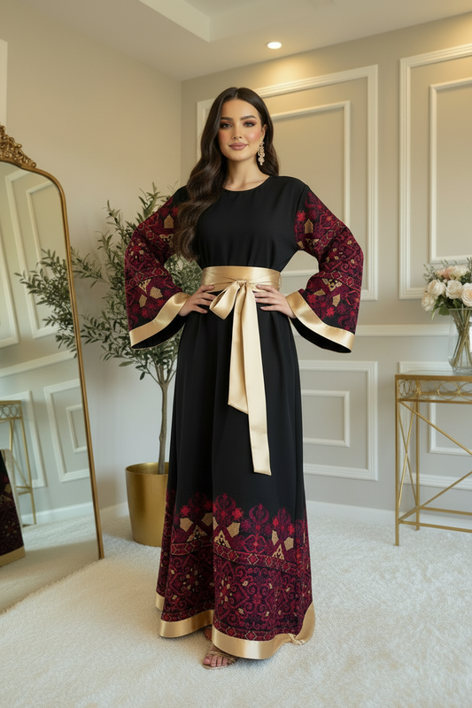 Black Red Gold — Embroidery Dominant Sleeves
