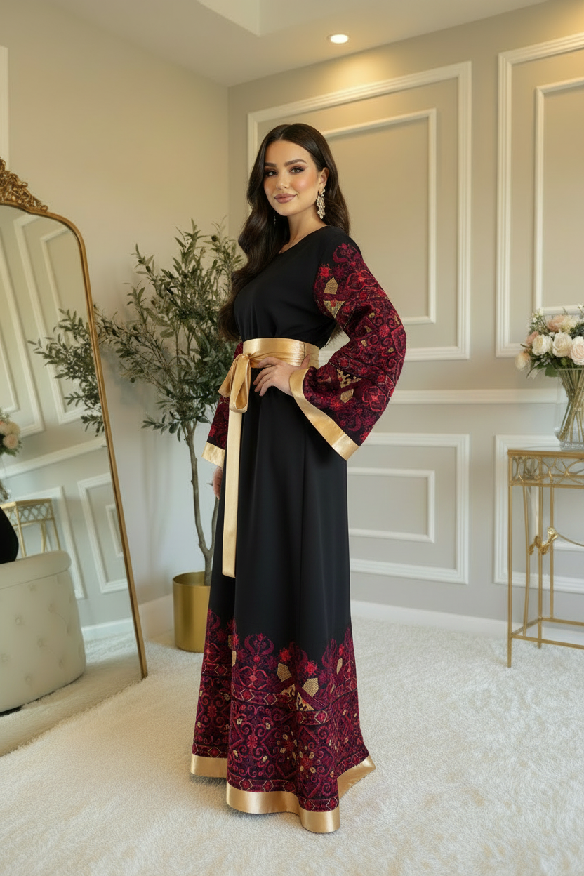 Black Red Gold — Natural Standing Same as Cream Pose