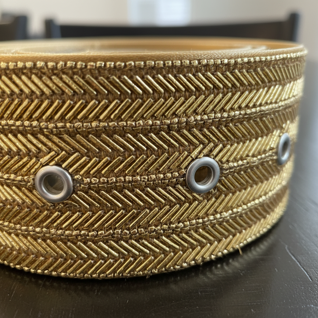 Close-up embroidery detail