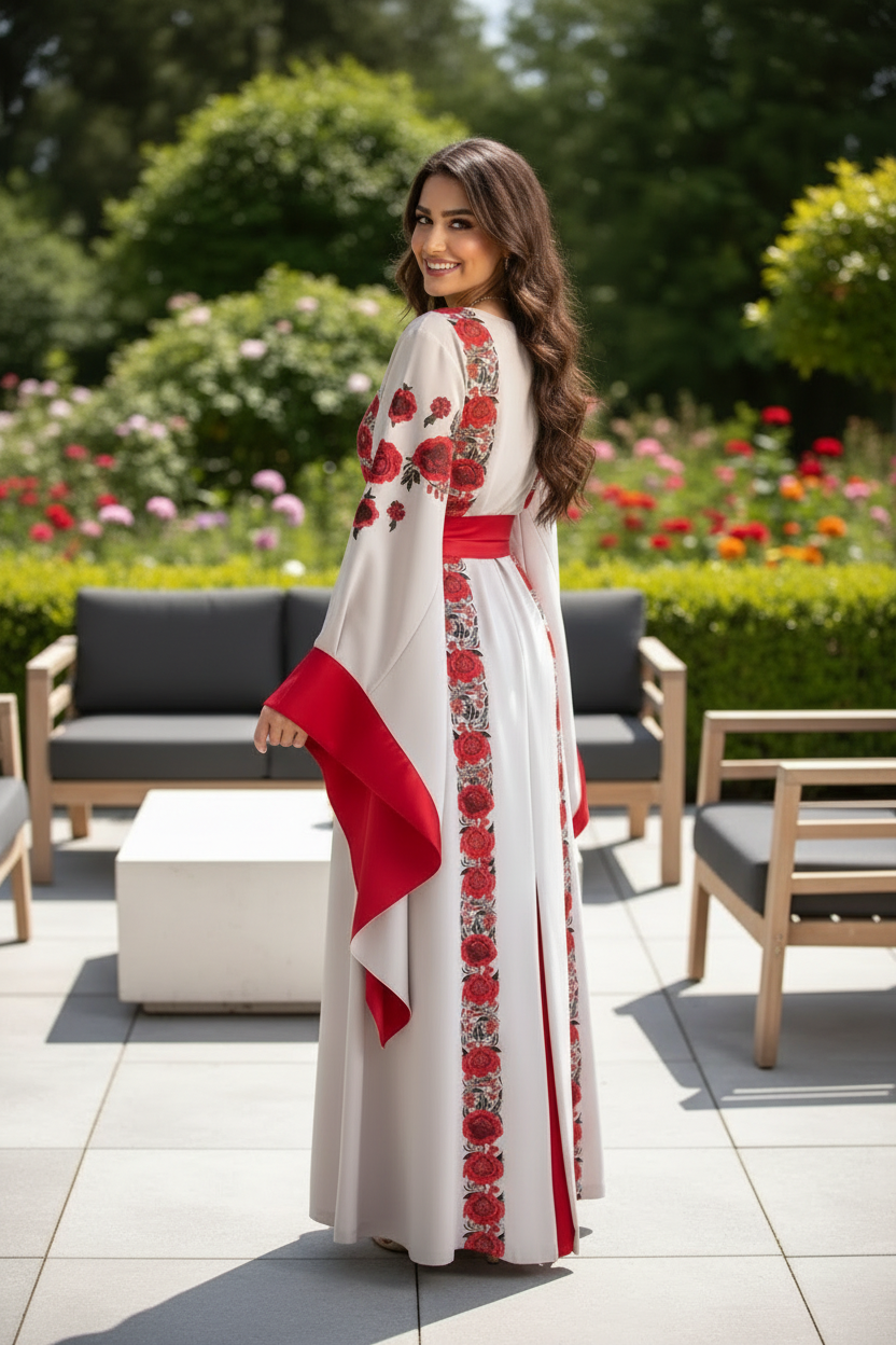 Over shoulder back view patio - full length