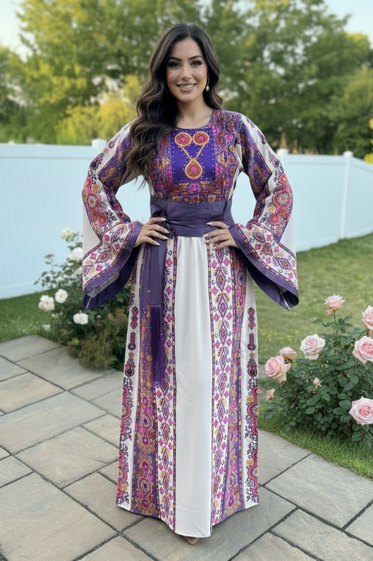 Purple Tatreez Thobe — Real Garden